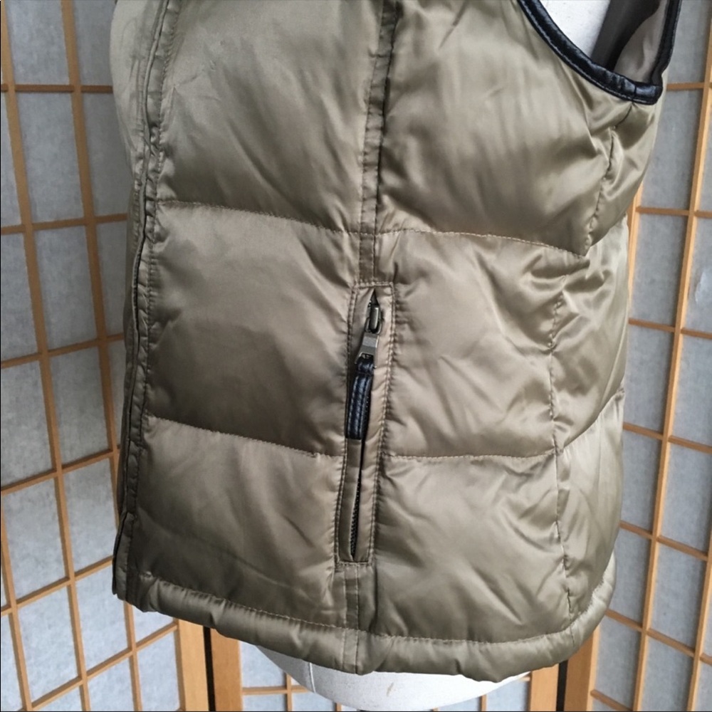 Charter Club Gold Feather Down Vest SZ MP - Picture 3 of 8